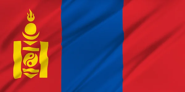 Vlag van Mongolië — Stockfoto