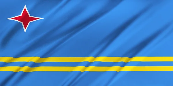 Arubská vlajka — Stock fotografie