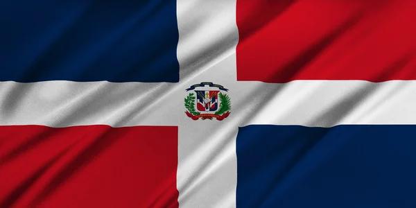 2.多米尼加共和国国旗 — 图库照片