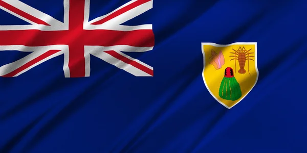 特克斯和凯科斯群岛旗帜 — 图库照片