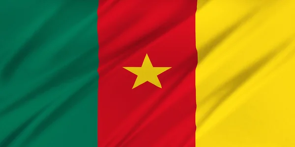 喀麦隆国旗 — 图库照片
