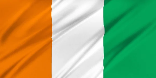 Bandera de Cote d 'Ivoire —  Fotos de Stock