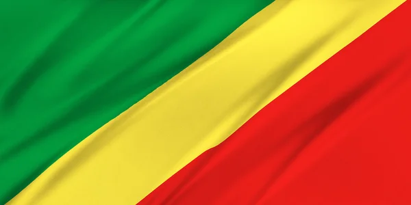 A Kongói Köztársaság zászlaja — Stock Fotó