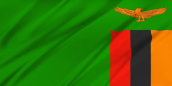 Bandera de zambia — Foto de Stock