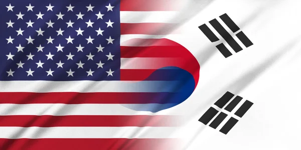 Estados Unidos y Corea del Sur . — Foto de Stock