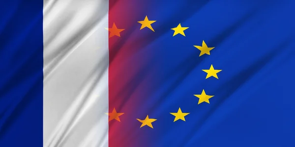 European Union and France. — Stock Photo, Image