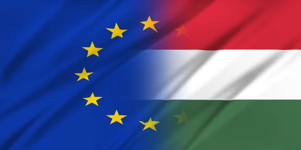 Europeiska unionen och Ungern. — Stockfoto