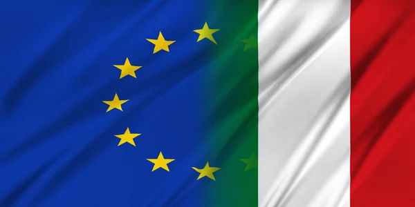 Europäische Union und Italien. — Stockfoto