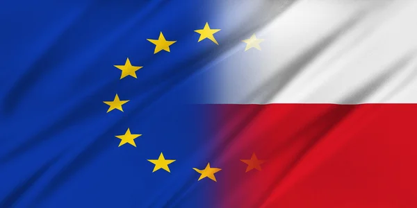 European Union and Poland. — Stock Photo, Image
