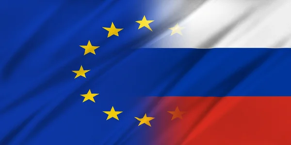 União Europeia e Rússia . — Fotografia de Stock