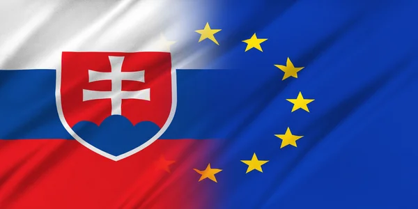 Unii Europejskiej i Słowacji. — Zdjęcie stockowe