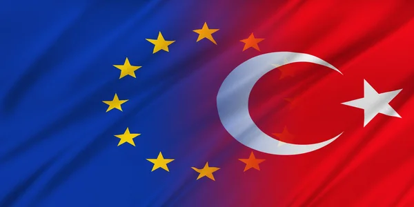 Europeiska unionen och Turkiet. — Stockfoto