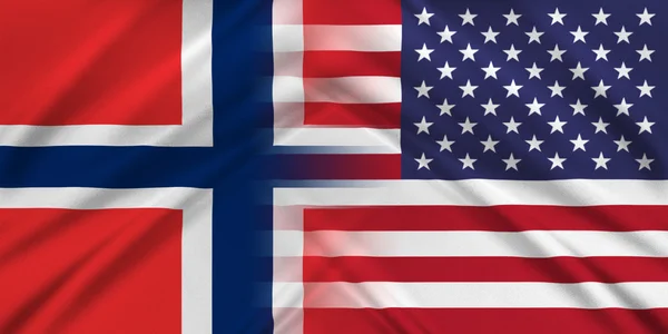 USA och Norge. — Stockfoto