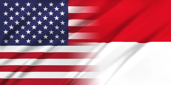 USA och Indonesien — Stockfoto