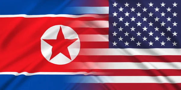 Estados Unidos y Corea del Norte — Foto de Stock
