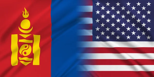 美国和蒙古 — 图库照片