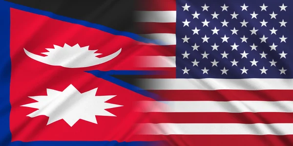美国和尼泊尔 — 图库照片