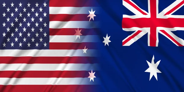 Estados Unidos y Australia — Foto de Stock