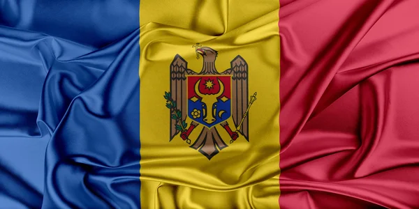 Flagga Moldavien — Stockfoto