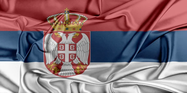 Vlag van Servië — Stockfoto