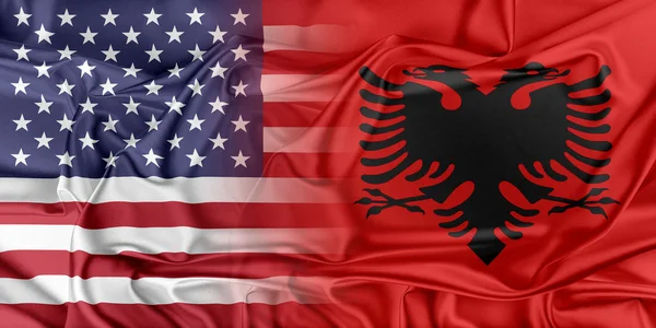 USA and Albania. — Stock Photo, Image