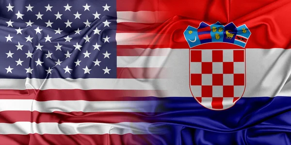 США и Хорватия . — стоковое фото