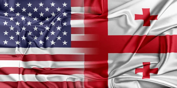 USA and Georgia. — Stock Photo, Image