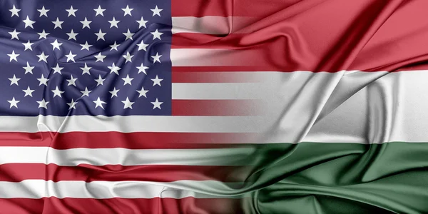 USA a Maďarsko. — Stock fotografie