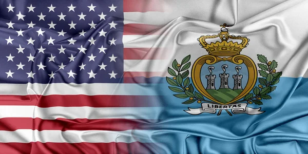 USA and San Marino. — Stock Photo, Image