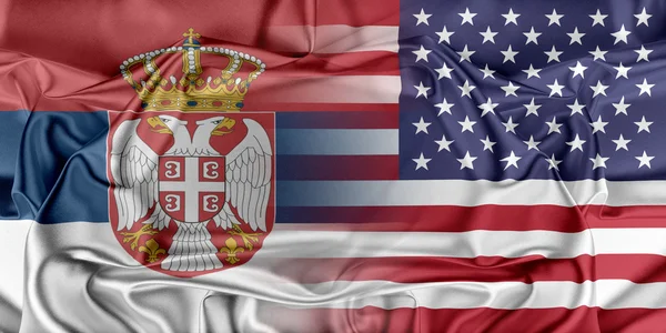 США и Сербия . — стоковое фото