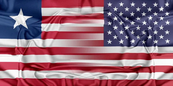 USA och Liberia — Stockfoto