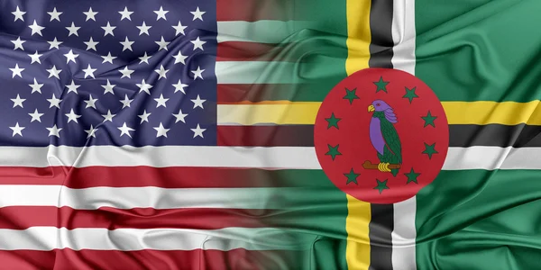 Estados Unidos y Dominica — Foto de Stock