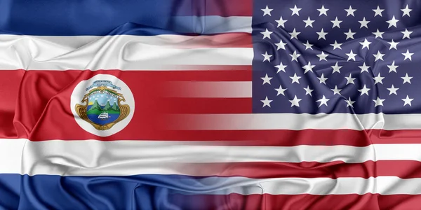 美国和哥斯达黎加 — 图库照片