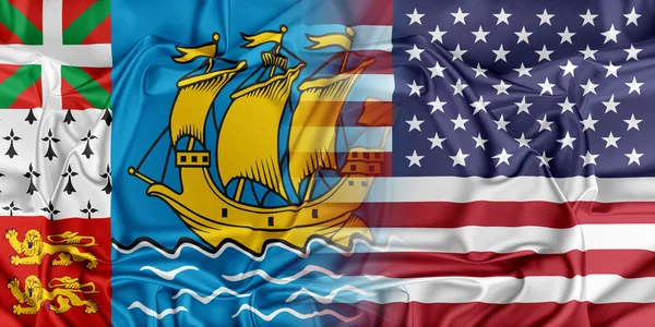 USA and Saint-Pierre Miquelon — Stock Photo, Image