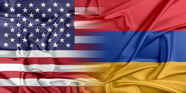 США и Армения — стоковое фото