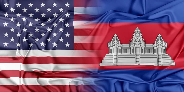 EUA e cambodia — Fotografia de Stock