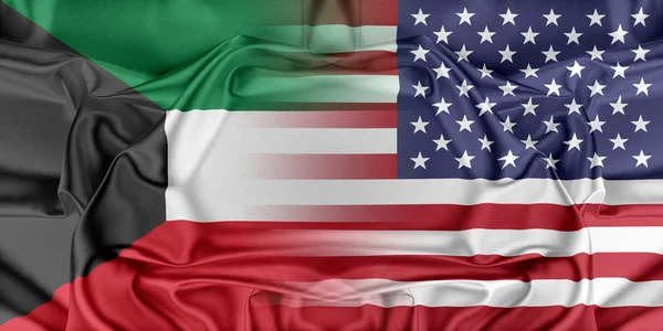 USA und Kuwait — Stockfoto