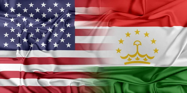 USA and Tajikistan — Stock Photo, Image