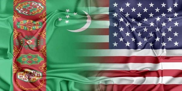 USA and Turkmenistan — Stock Photo, Image
