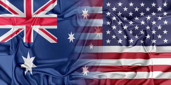 Estados Unidos y Australia — Foto de Stock