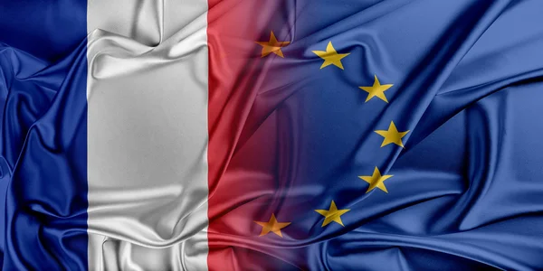 Evropská unie a Francie. — Stock fotografie