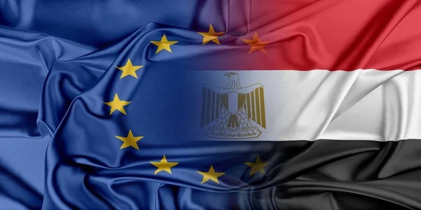 European Union and Egypt. — Stock Photo, Image