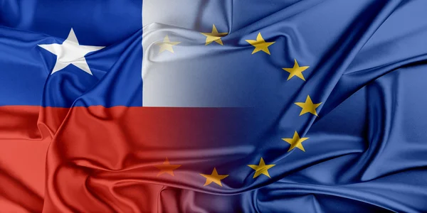 Europeiska unionen och Chile. — Stockfoto