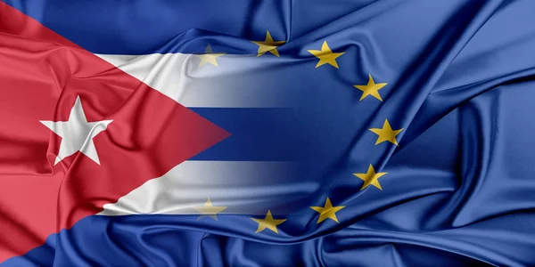 Europese Unie en Cuba. — Stockfoto