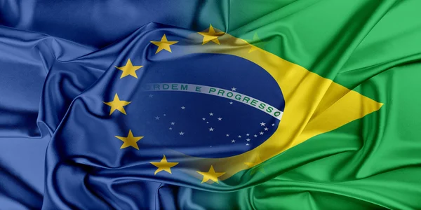 Unii Europejskiej i Brazylii. — Zdjęcie stockowe