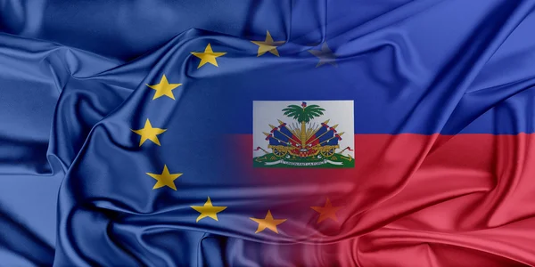 Europeiska unionen och Haiti. — Stockfoto