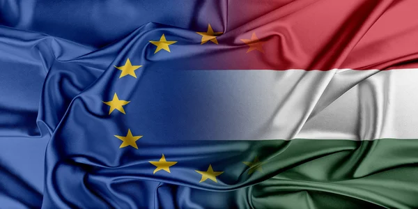 Europese Unie en Hongarije. — Stockfoto