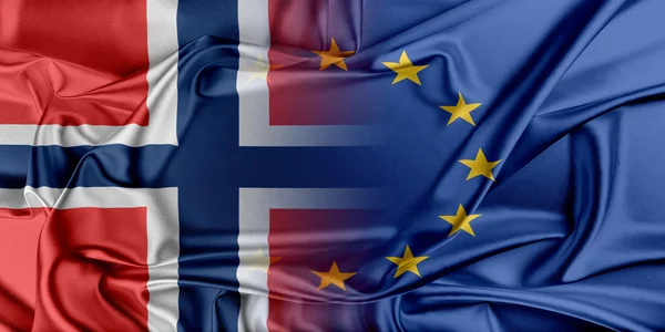 Europeiska unionen och Norge. — Stockfoto