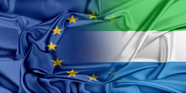 Europese Unie en sierra leone. — Stockfoto