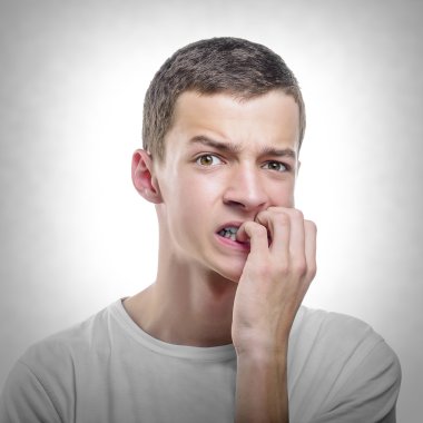 Hayret adam portresi.